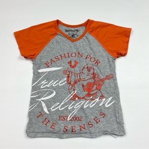 Girl’s/Kid’s True Religion Short Sleeve Vneck T-Shirt Size Small(7)